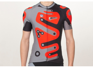 Tricou ciclism cu mânecă scurtă KEREKVAR EXPERT rosu