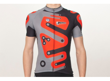 Tricou ciclism cu mânecă scurtă KEREKVAR STANDARD roşu