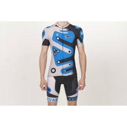 Tricou ciclism cu mânecă scurtă KEREKVAR EXPERT albastru 