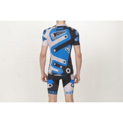 Tricou ciclism cu mânecă scurtă KEREKVAR EXPERT albastru 