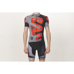 Tricou ciclism cu mânecă scurtă KEREKVAR STANDARD roşu